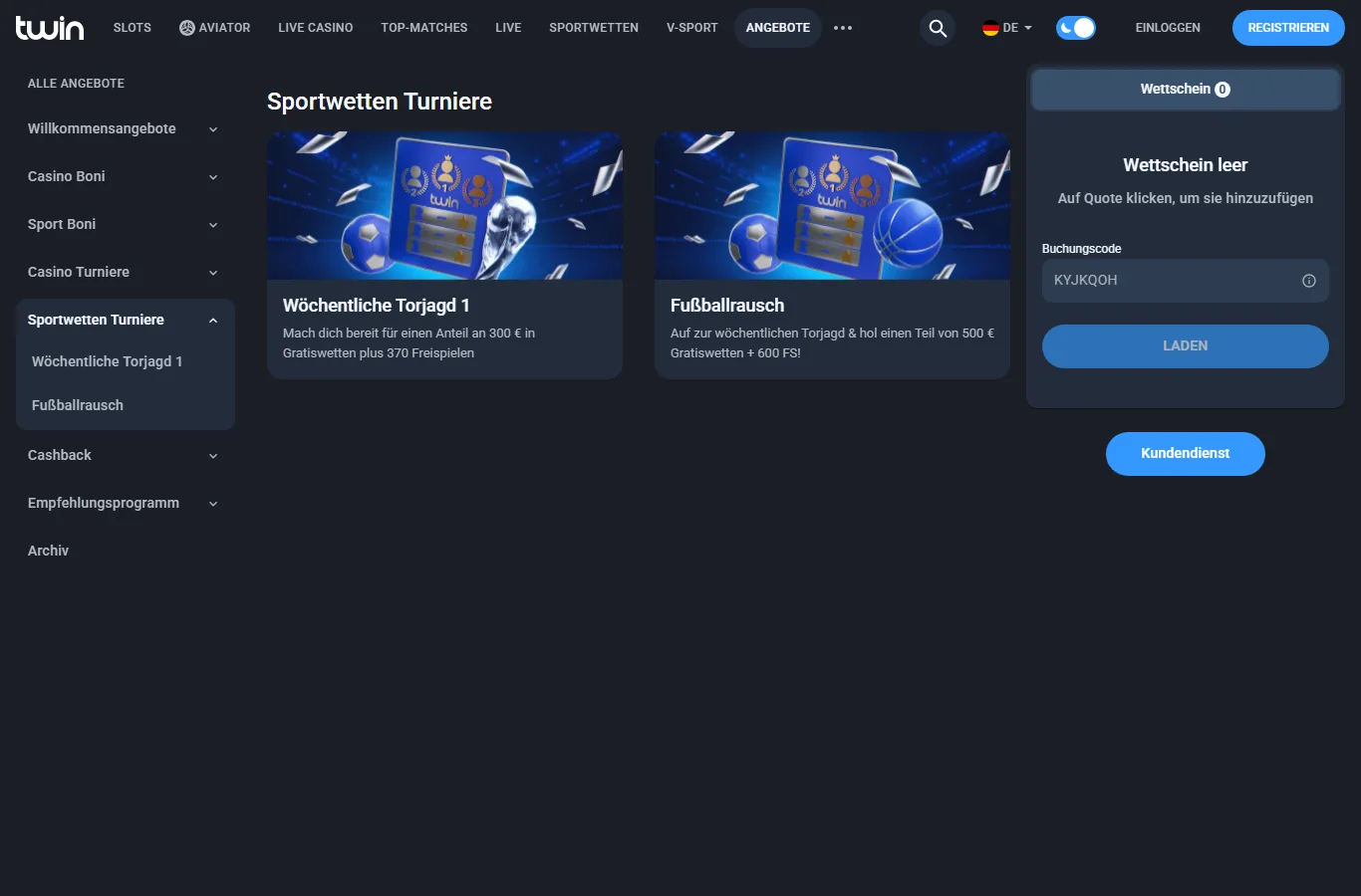 Alle Twin Angebote im Überblick